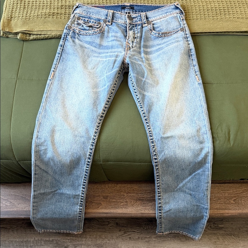 True Religion Ricky Super T Flap Straight Jean 34"
